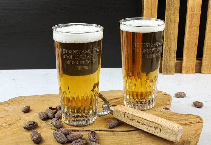 Geschenken Smartphoto Gegraveerde Producten | Bierglazen (Set Van 2)