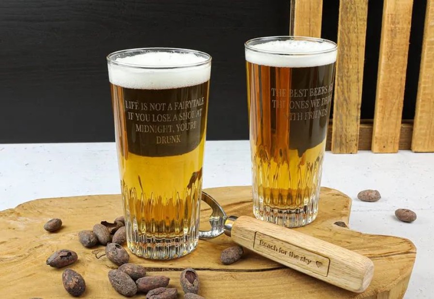 Geschenken Smartphoto Woondecoratie | Bierglazen (Set Van 2)